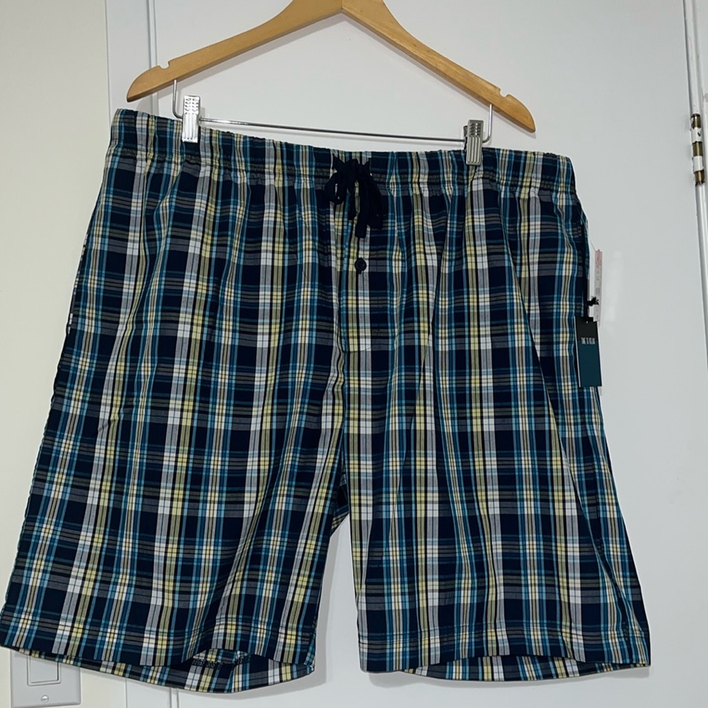 Sleep Therapy Time To Relax (Wal-Mart) Plaid XXL Men’s Shorts NWT $15